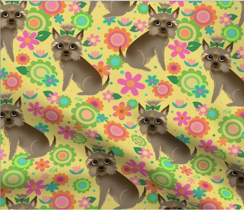 Kawaii Cat Fabric, Wallpaper and Home Decor